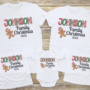 Family Christmas Gingerbread Personalized Shirt