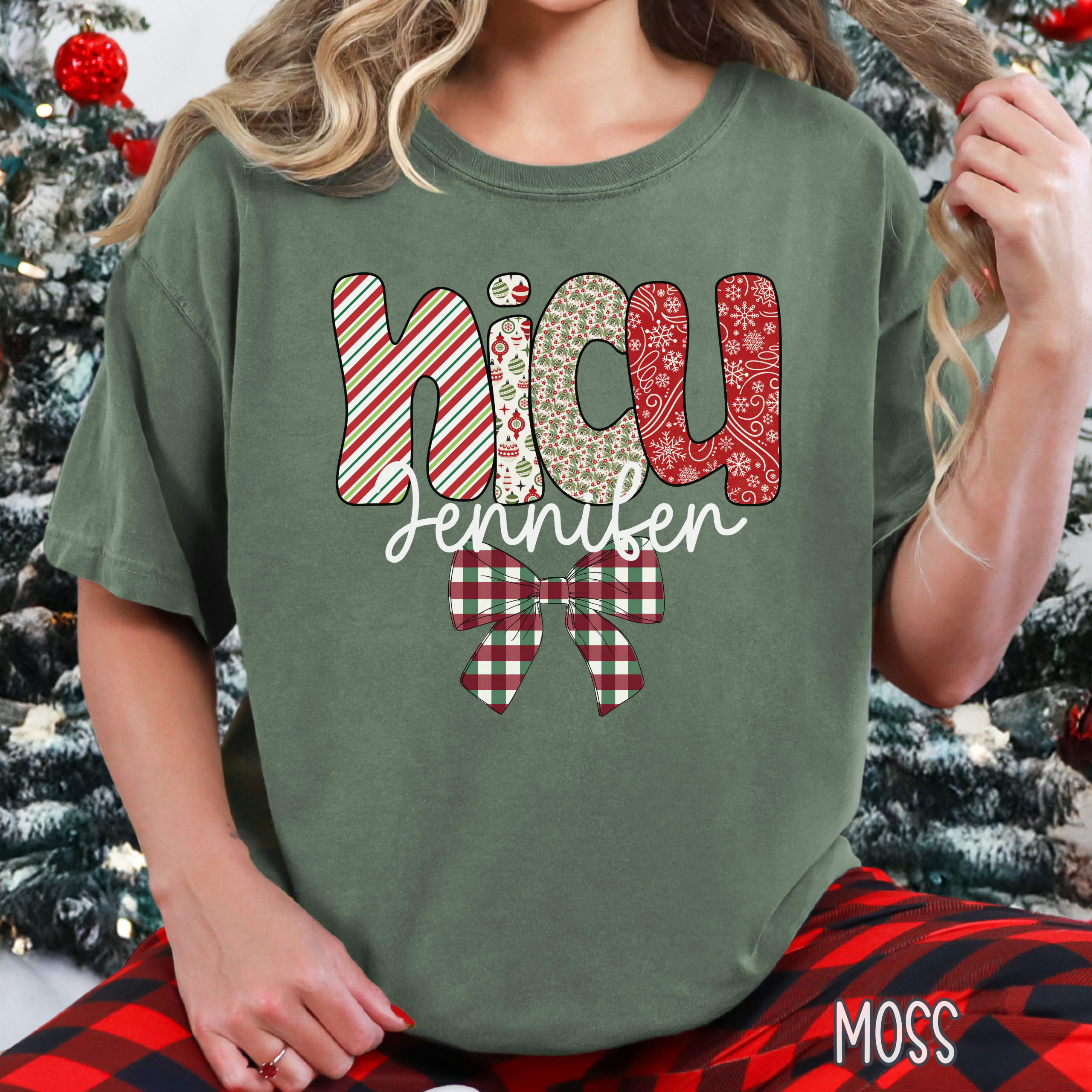 NICU nurse Christmas custom name shirt