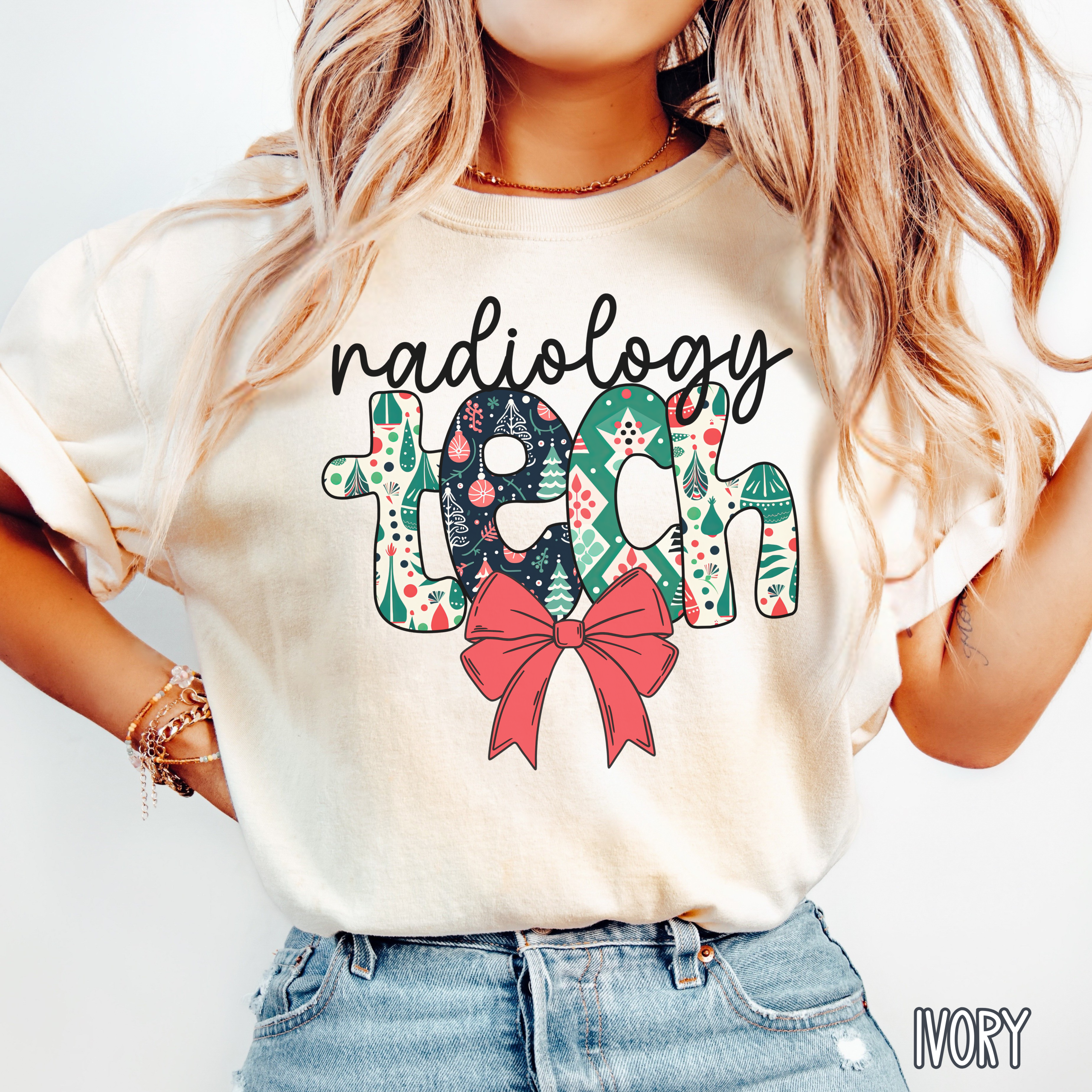 radiology tech christmas shirt